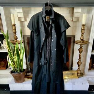 Black Down Under Duster Riding Coat